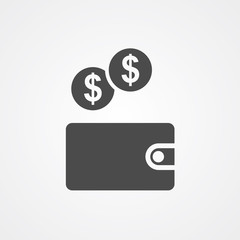 Wallet vector icon sign symbol