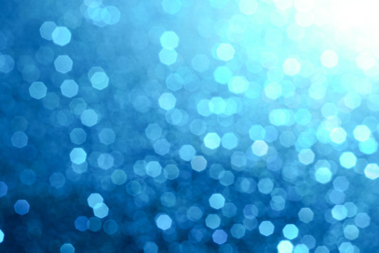 blue and white glitter abstract bokeh background Christmas	