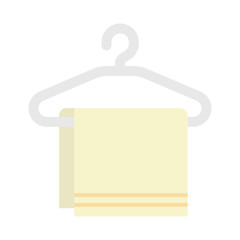 Towel on hanger. Vector illustration. EPS 10.
