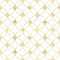 Seamless luxury white background with abstract vintage gold glitter pattern
