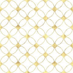 Naklejka premium Seamless luxury white background with abstract vintage gold glitter pattern