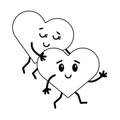 cute hearts in love cartoons