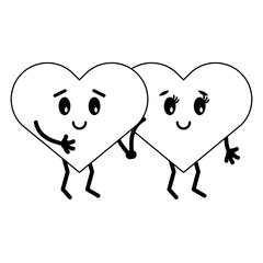 cute hearts in love cartoons