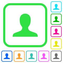 User avatar vivid colored flat icons