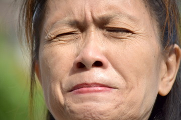 Minority Female Senior And Anxiety