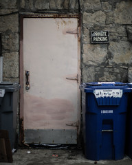 Back door of a restaurant