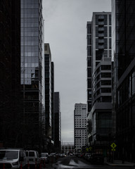 A street of skyscrapers in Boston