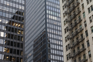 Modern and Old Skyscrapers in Chicago