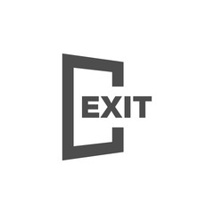 Fototapeta premium Exit icon graphic design template vector