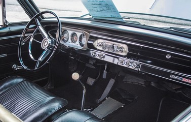 Vintage car interior