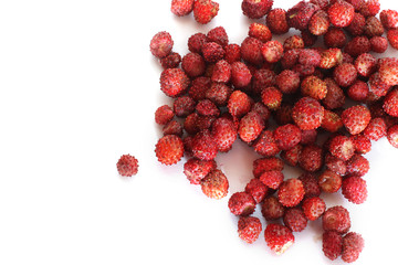 Strawberries on white background