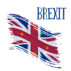Brexit, waving flags concept
