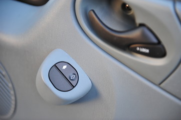 controls near the steering wheel in a modern car