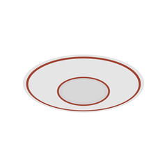 Saucer. Little plate. Vector illustration. EPS 10.
