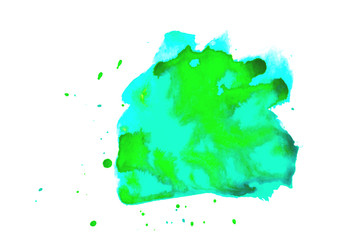 Colorful abstract watercolor texture with splashes and spatters. Modern creative watercolor background for trendy design.