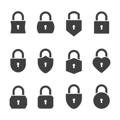 set of padlocks vector icons © 4luck