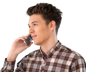 Young man on his cell phone