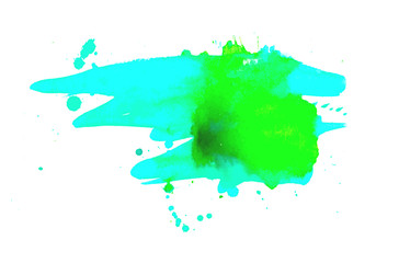 Colorful abstract watercolor texture with splashes and spatters. Modern creative watercolor background for trendy design.