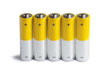AA batteries, isolated on white background