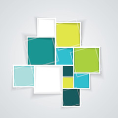 Fototapeta premium Abstract background with paper frames, vector illustration.