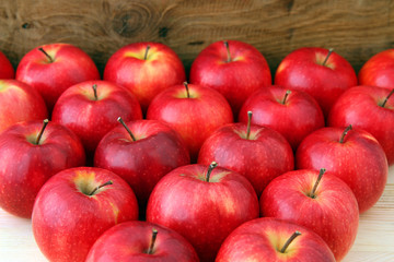 Red delicious apples close up