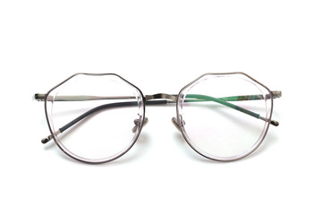 Eyeglass frame on white background. Isolated