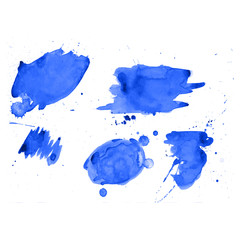 Colorful abstract watercolor texture with splashes and spatters. Modern creative watercolor background for trendy design.