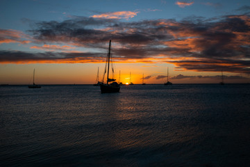 Fototapeta premium Pôr-do-sol em Aruba