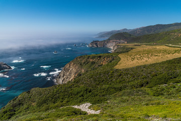Naklejka premium Pacific Coast Highway (Highway 1), Big Sur, California