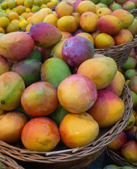 Mango fruits in baskets
