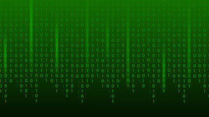 Matrix binary code green abstract technology background, vector illustration