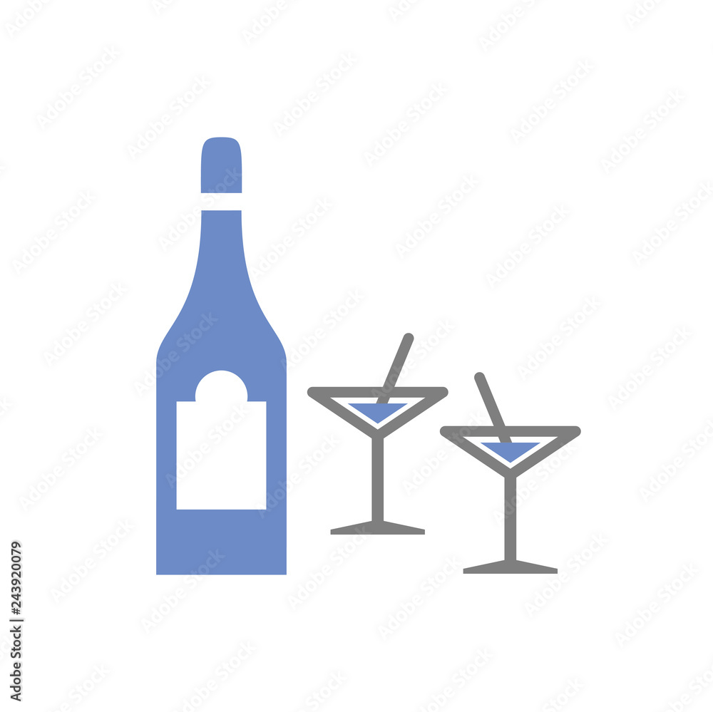Poster beverage icon on white background for graphic and web design, modern simple vector sign. internet co