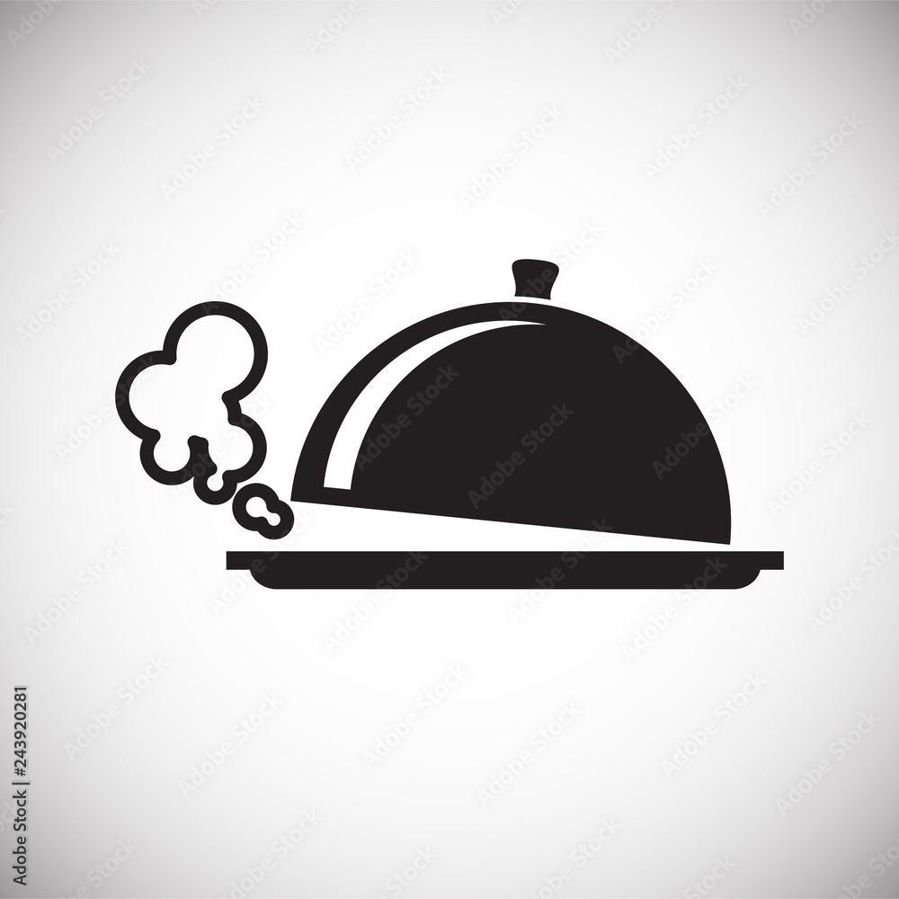 Poster dish icon on white background for graphic and web design, modern simple vector sign. internet concep