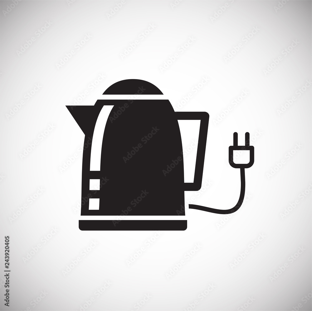 Poster kettle icon on white background for graphic and web design, modern simple vector sign. internet conc