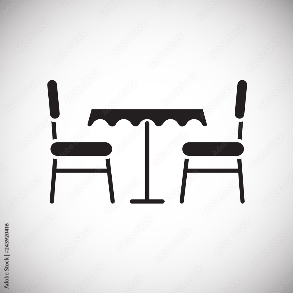 Poster kitchen table icon on white background for graphic and web design, modern simple vector sign. intern