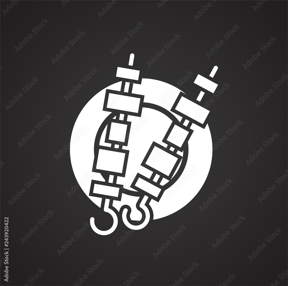 Poster bbq icon on black background for graphic and web design, modern simple vector sign. internet concept