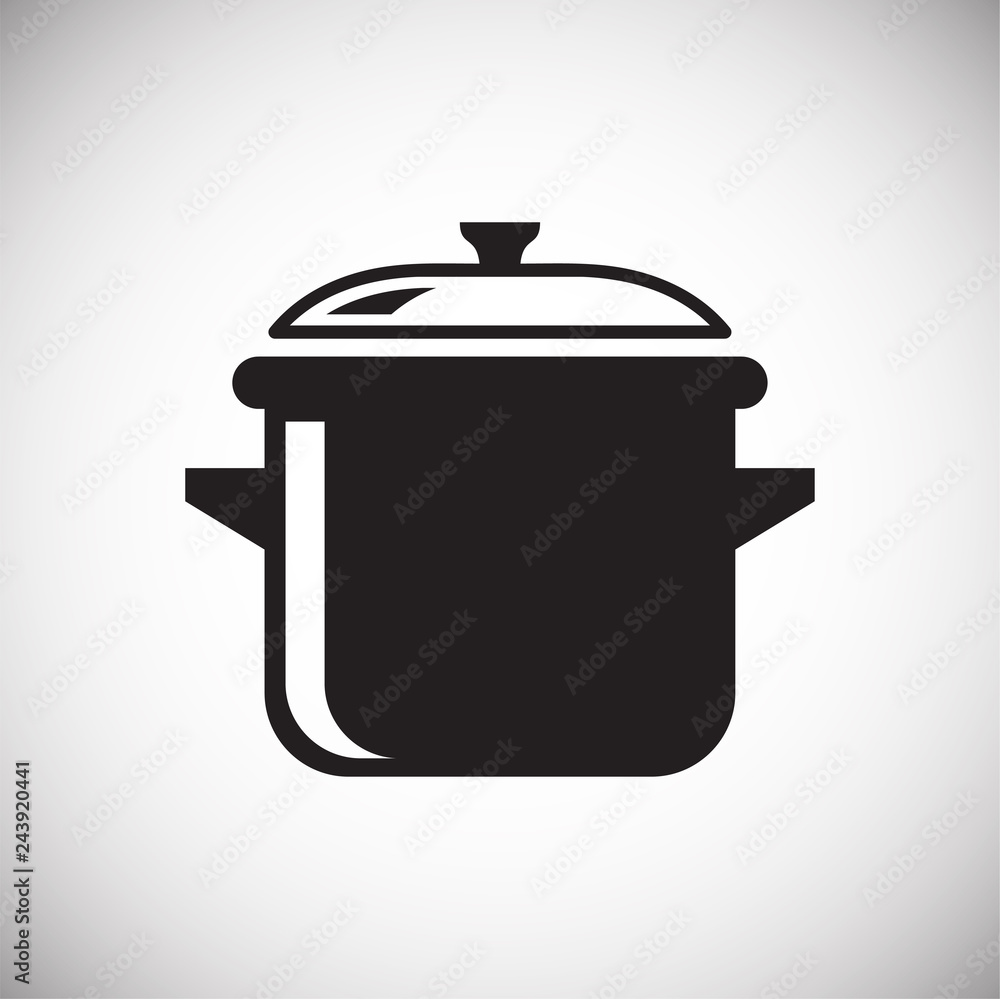 Poster saucepan icon on white background for graphic and web design, modern simple vector sign. internet co