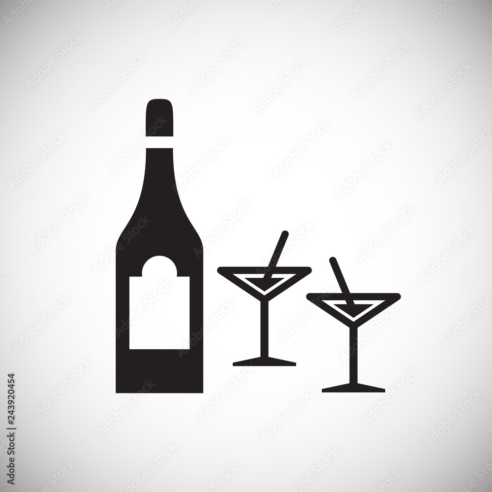 Poster beverage icon on white background for graphic and web design, modern simple vector sign. internet co