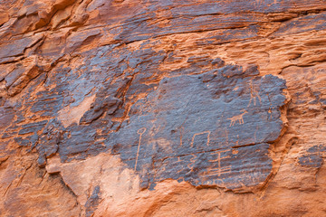 petroglyphs at Valley of Fire in Nevada