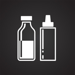 Sauce icon on black background for graphic and web design, Modern simple vector sign. Internet concept. Trendy symbol for website design web button or mobile app