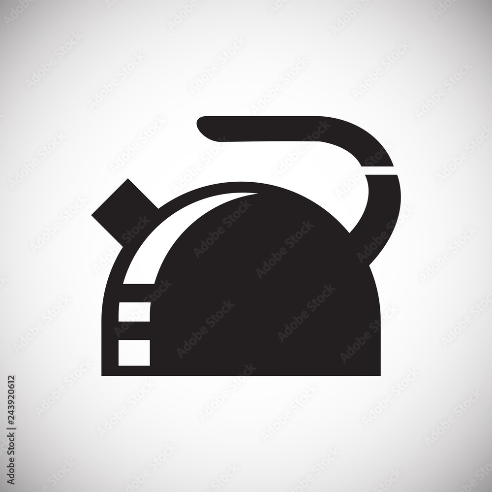Poster kettle icon on white background for graphic and web design, modern simple vector sign. internet conc