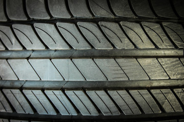 Car tires and wheels for auto background