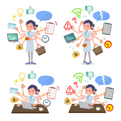 flat type Beauty staff women_mulch task Office