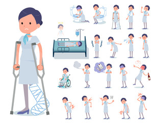 flat type Beauty staff women_sickness