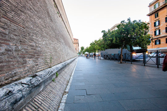 Outside the Vatican walls in Rome