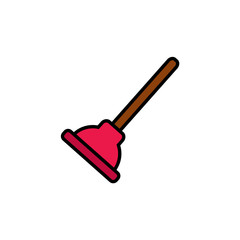 plunger vector icon