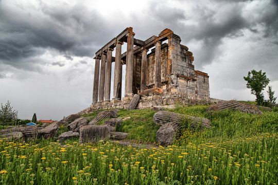 Zeus Temple, Aizanoi ancient city in Cavdarhisar, Kutahya, Turkey