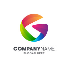 initial letter G logo template
