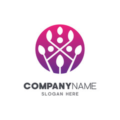Obraz premium abstract people logo