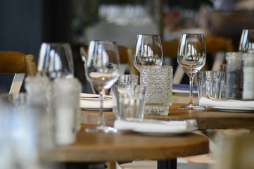 tables in restaurant